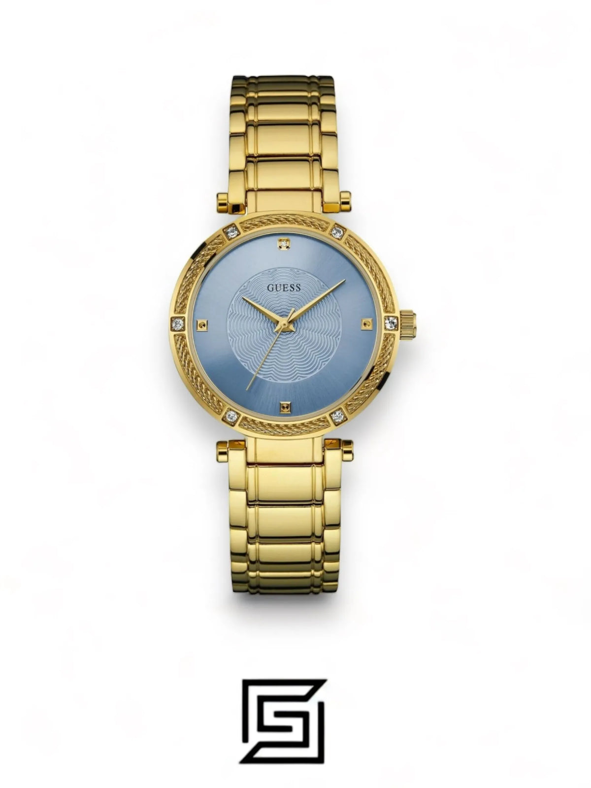 original-watches GUESS Dressy Gold-tone Blue Dial - W0695L2