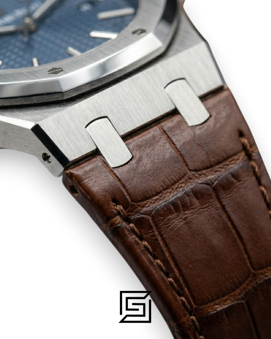 Audemars Piguet Royal Oak – Blue Dial – Brown Leather Strap – Japanese Quartz