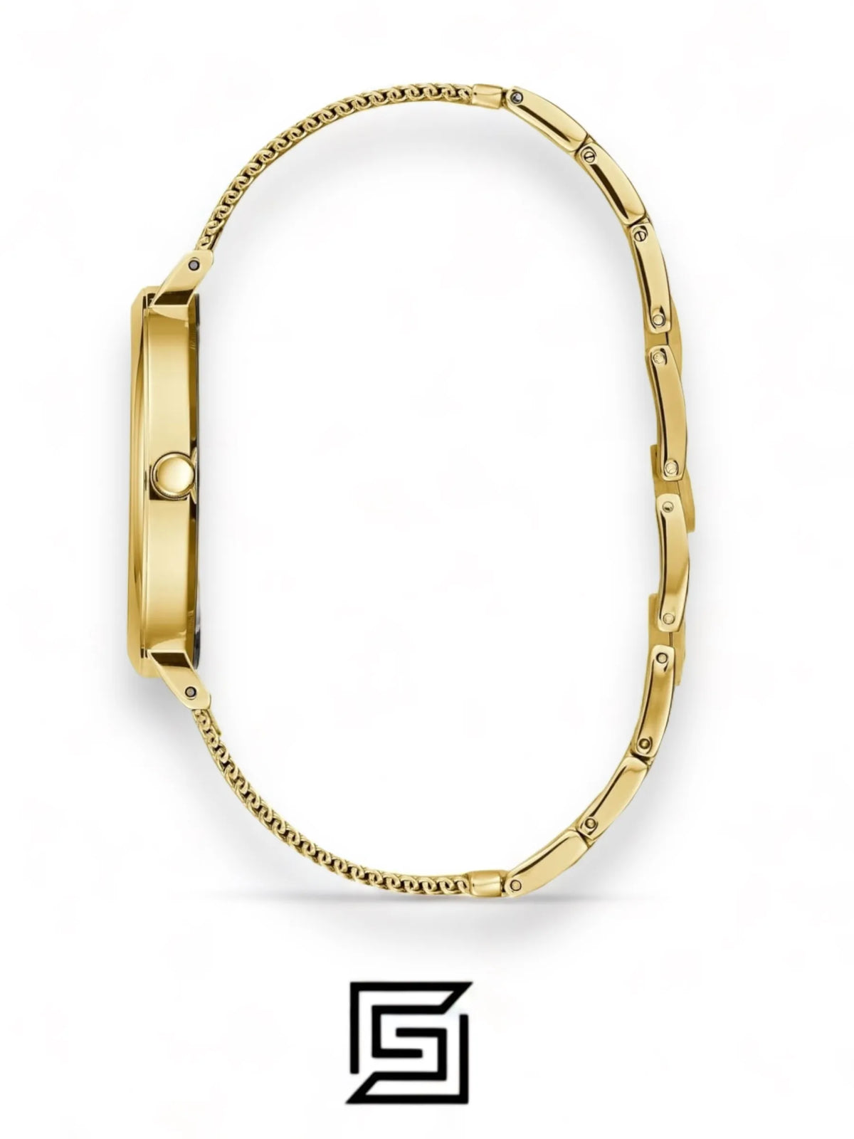 Guess original-watches Women's Lenox Stainless Steel Mesh Gold Dial Watch - U1155L3