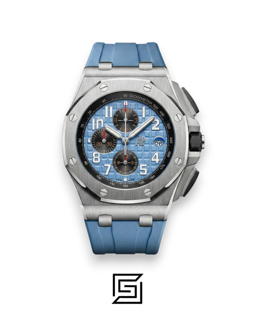 AP Royal Oak Offshore Chronograph Sky Blue Numbers Dial 42mm