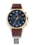 Tommy Hilfiger watches Men's Blue Dial Leather Band Watch - 1710380