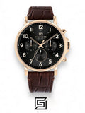 Tommy Hilfiger watches Men's Black Dial Leather Band Watch - 1710379