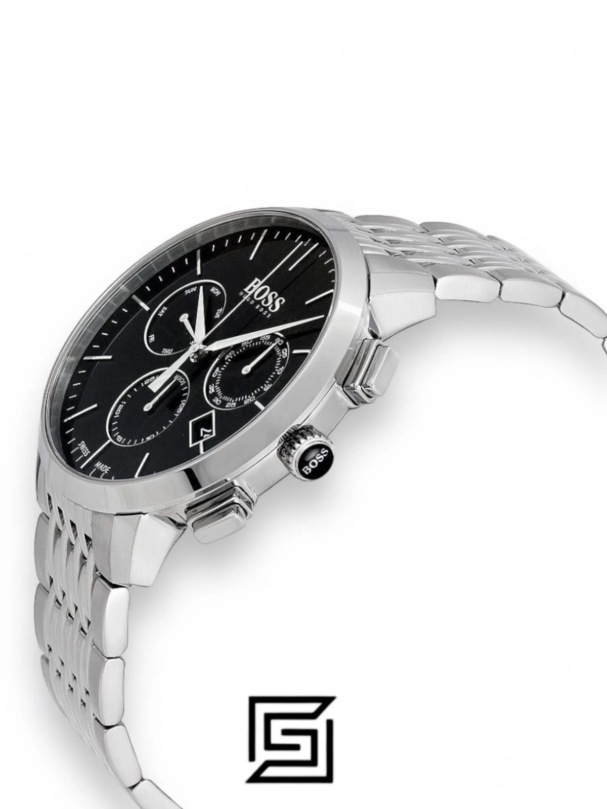 Hugo Boss original-watches Chronograph Men's Black Dial Stainless Steel Band Watch - 1513267