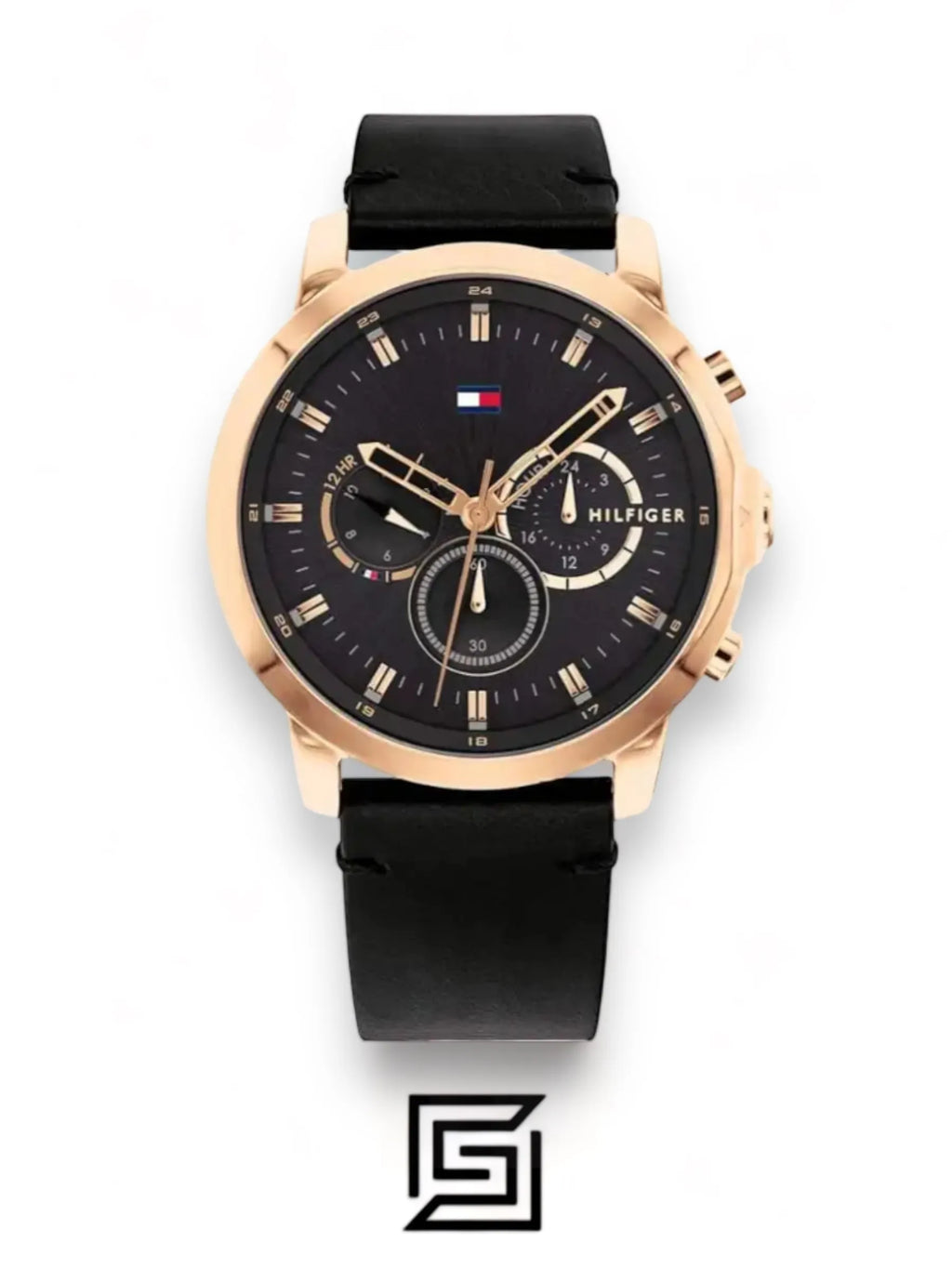 watches Tommy Hilfiger Men's Black Dial Watch 1791798