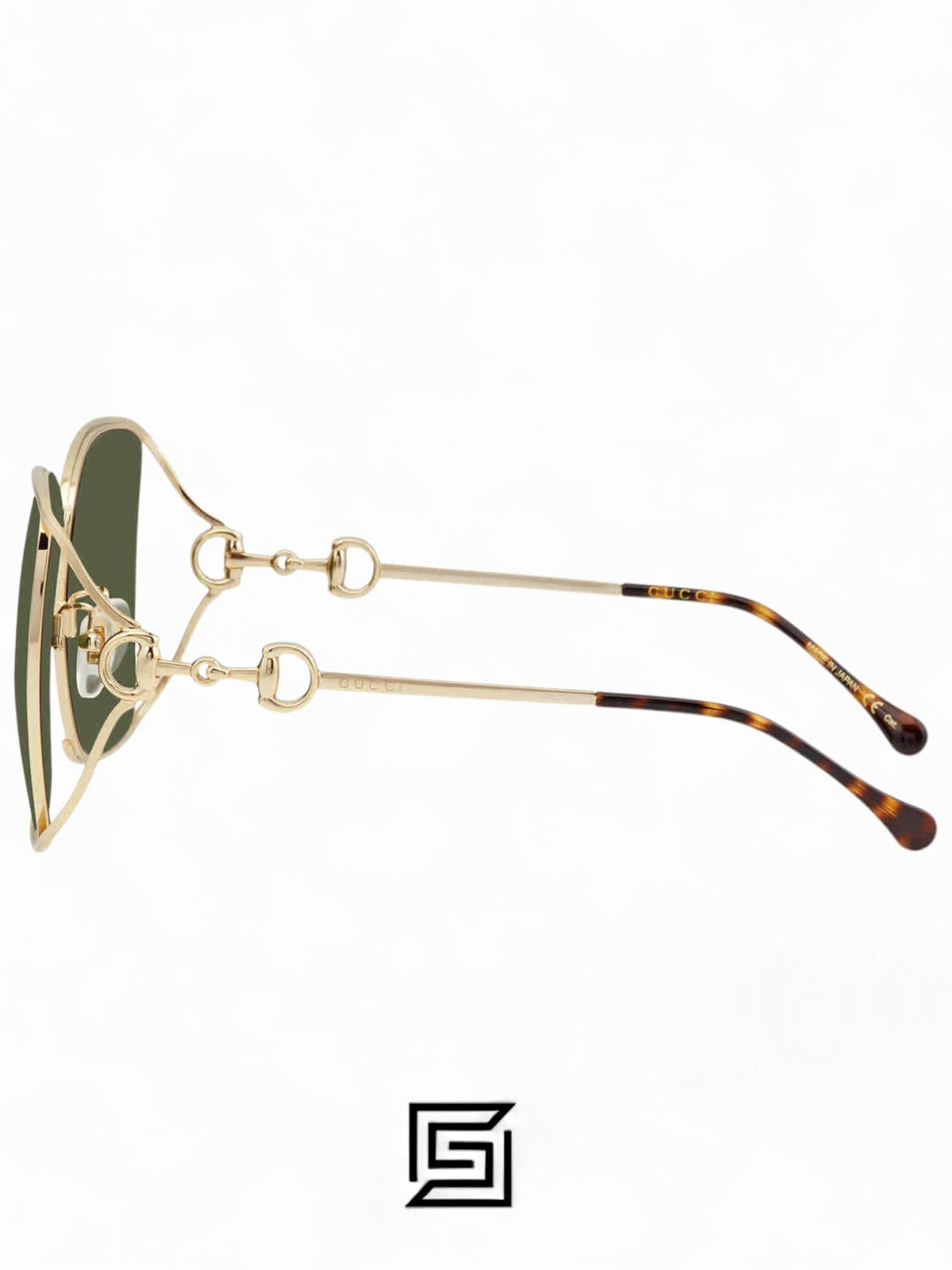 GG1020S 003 Gold Frame Olive Lenses