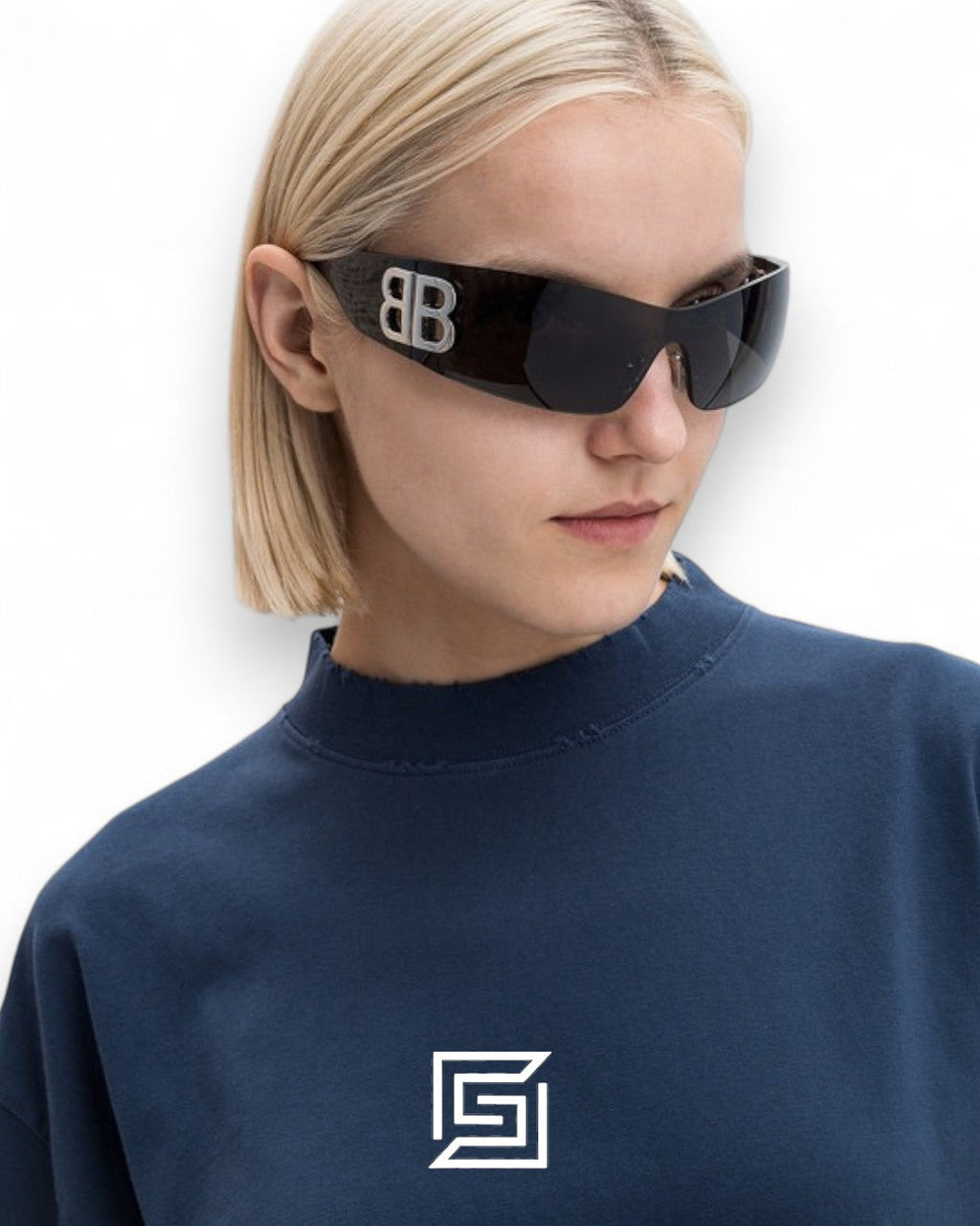 Balenciaga BB0359S Black Lenses Gold Logo