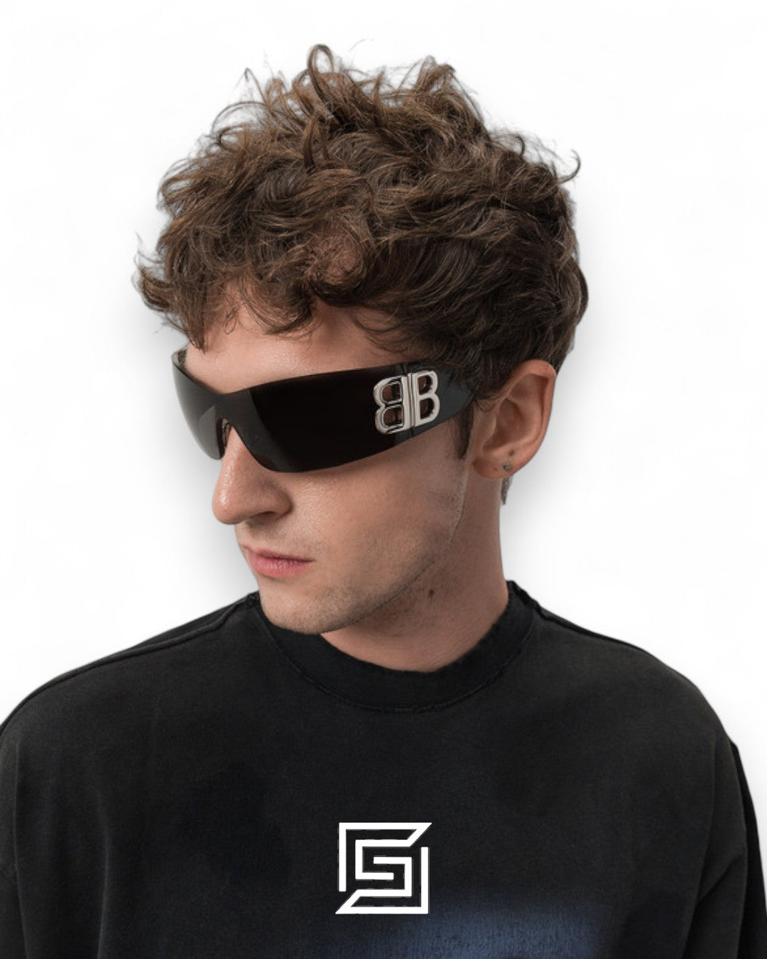 Balenciaga BB0359S Black Lenses Gold Logo