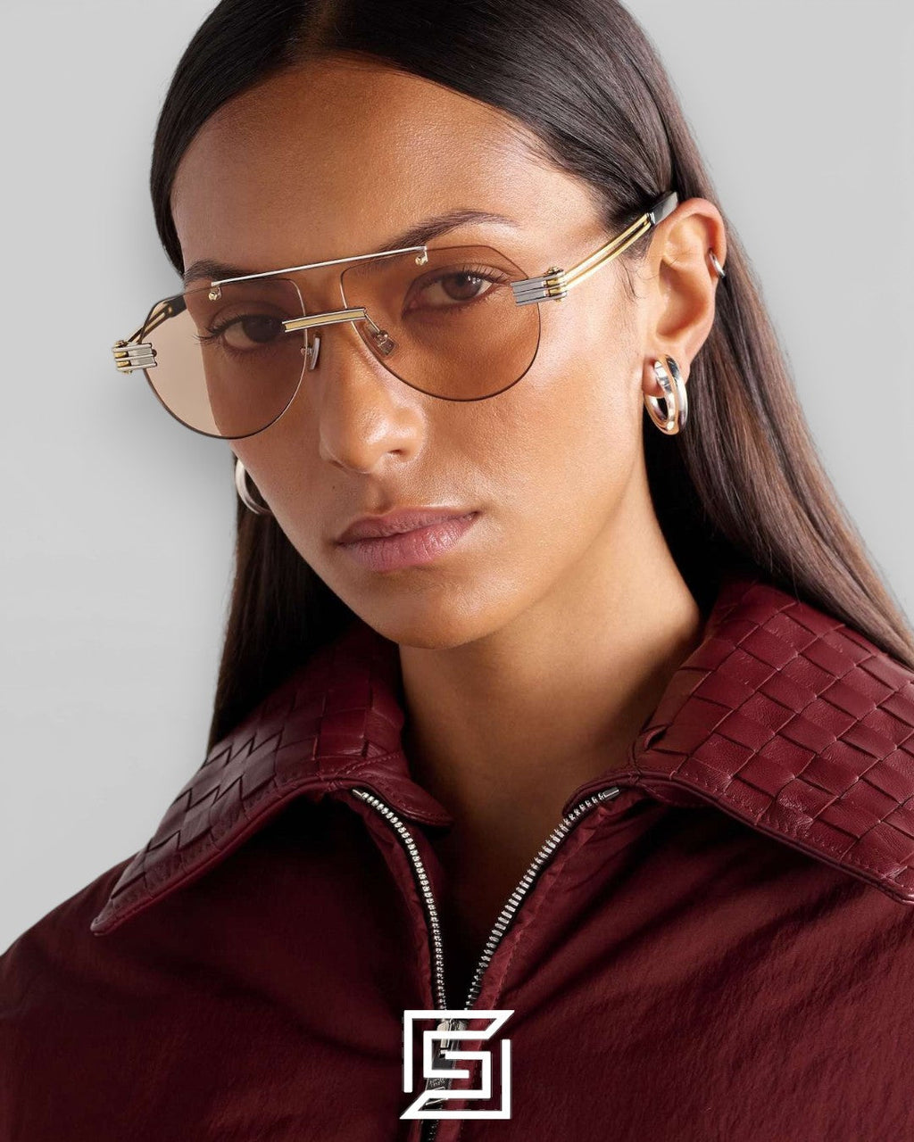 Bottega Veneta BV1342 004 Gold Mirror Lenses and Gold Frame Luxury Aviator Sunglasses
