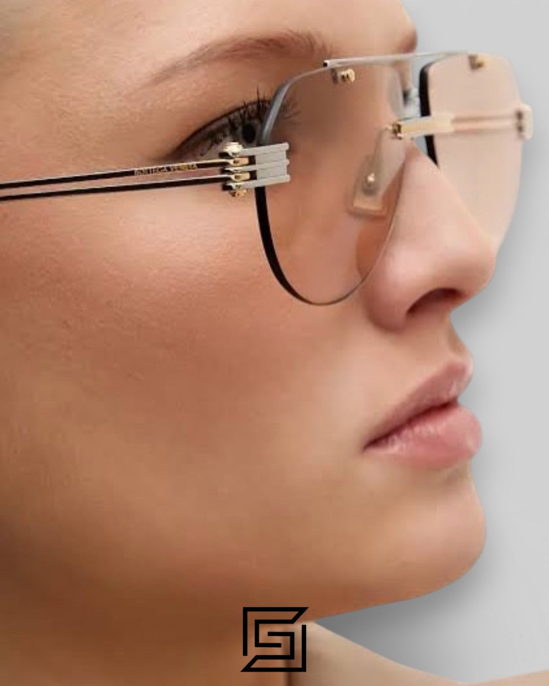 Bottega Veneta BV1342 004 Black Lenses and Silver x Gold Frame Luxury Aviator Sunglasses