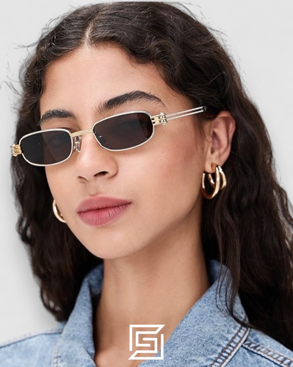 Bottega Veneta BV1381S Dark Blue Lenses Half Gold Frame