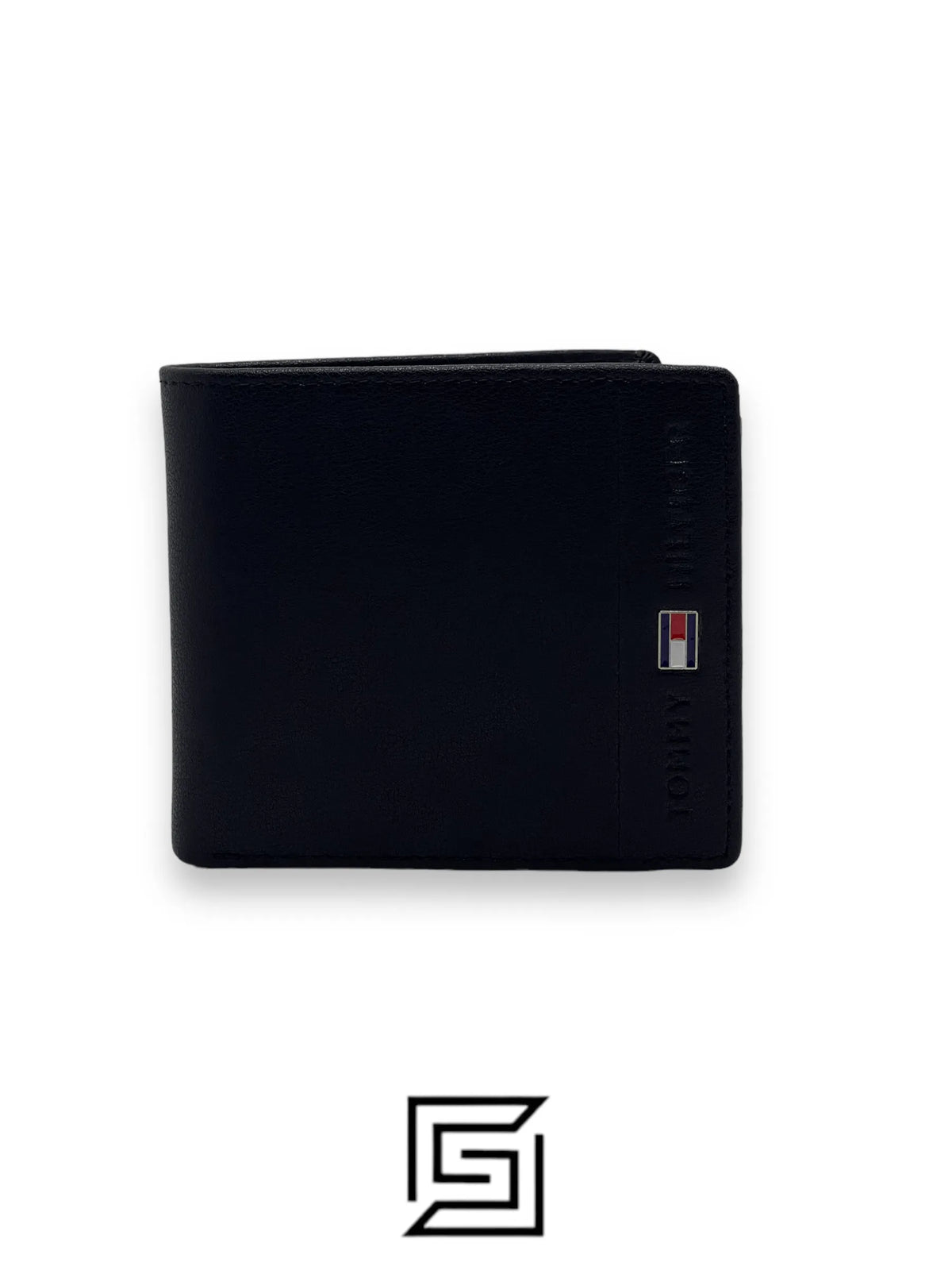 leather TOMMY SINGLE WALLET W TOMMY HILFIGER LOGO MIDDLE/BLACK