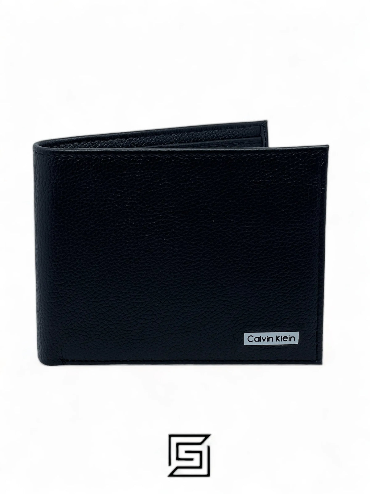 leather CK SINGLE WALLET W CK LOGO METAL SOFT PATTERN/BLACK