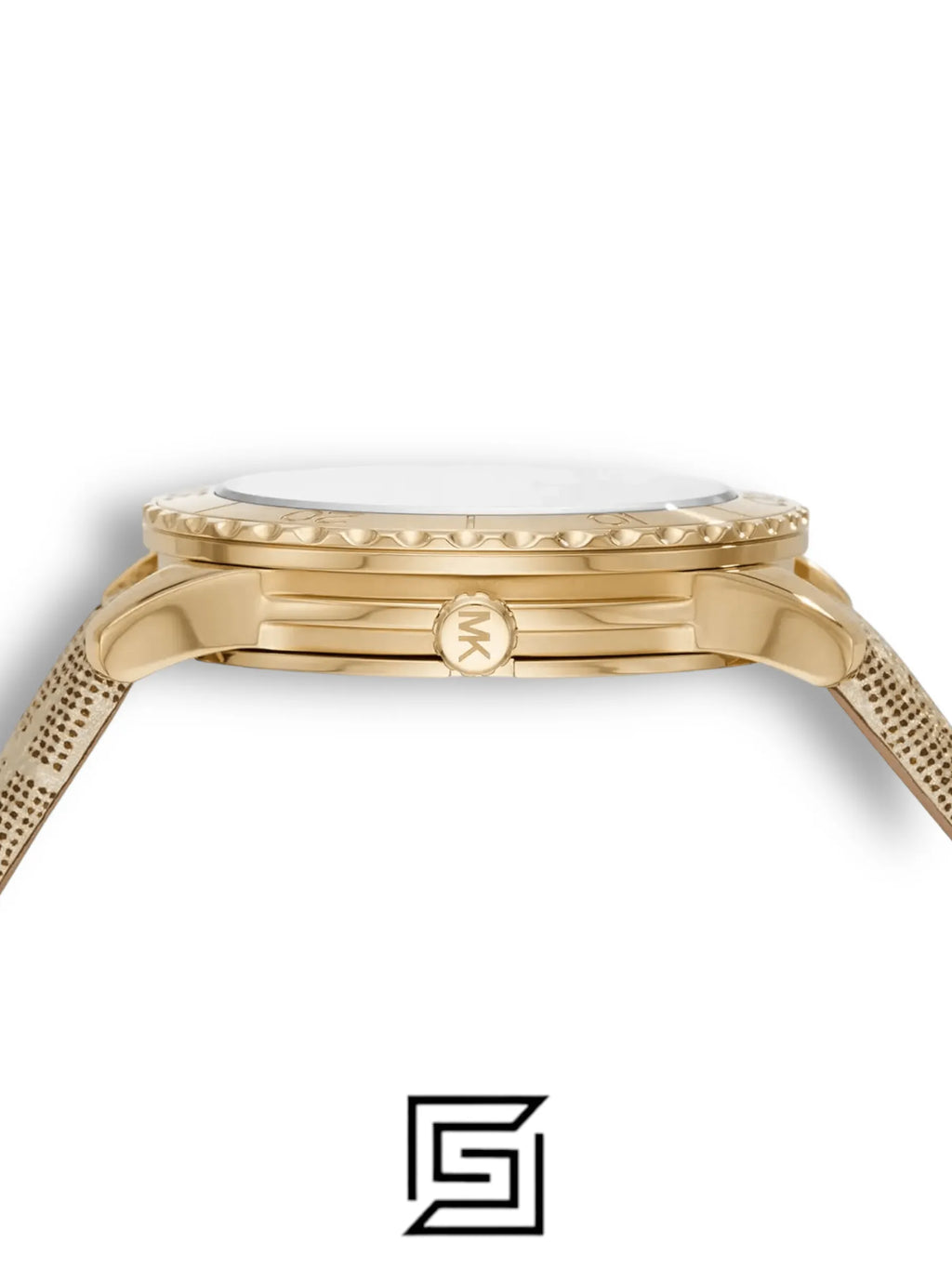 original-watches Michael Kors Women's Runway Stainless Steel Quartz Watch with PVC Strap, Gold, 20 (Model: MK6999)