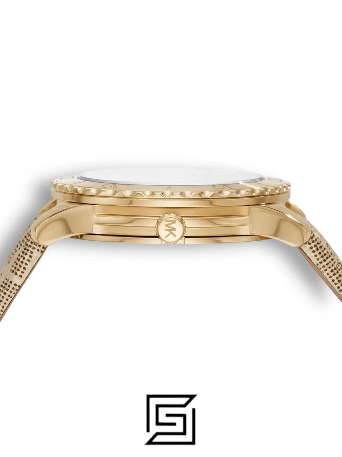 original-watches Michael Kors Women's Runway Stainless Steel Quartz Watch with PVC Strap, Gold, 20 (Model: MK6999)