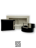 Emporio Armani leather EA SET BELT AND WALLET WITH BIGE CREDIT CARD HOLDER