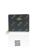 Snap Wallet With Horse And Carriage Dot Print Brown C4104