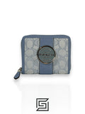 Coach Lonnie Small Zip Around Wallet In Signature Jacquard Blue – Style No. C8323