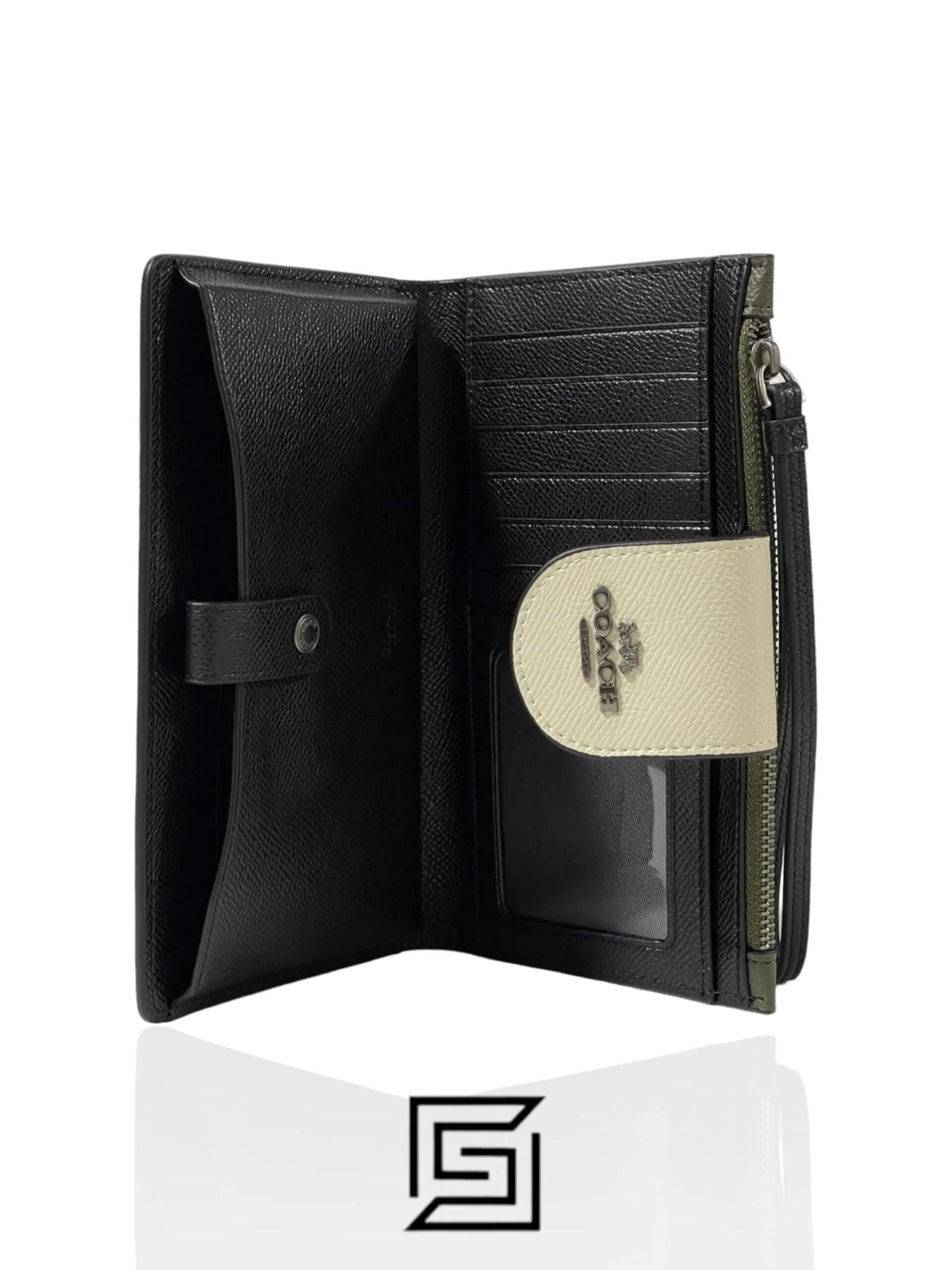 Coach Phone Wallet In Color Army Oil x White C2869