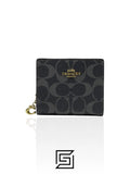 Coach Snap Wallet In Signature Canvas GREY C3309