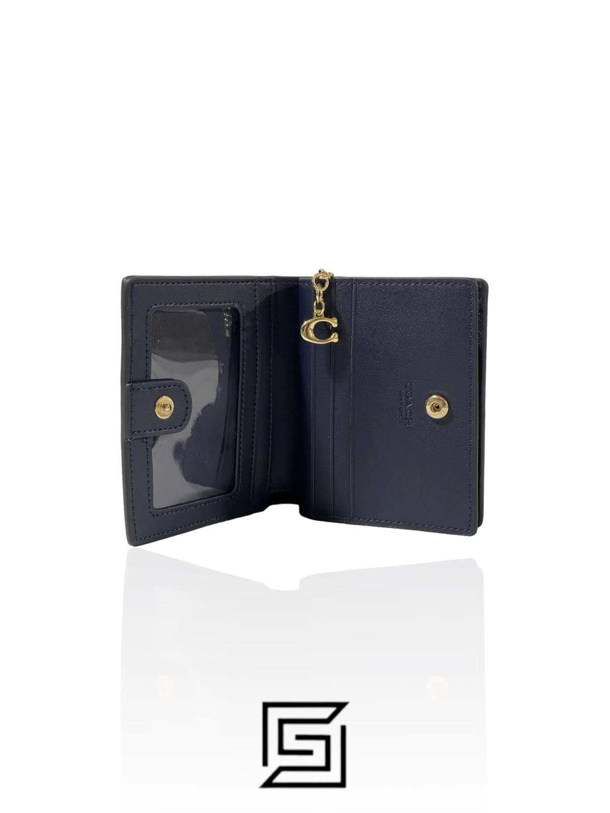 Coach Snap Wallet In Signature Canvas GREY C3309