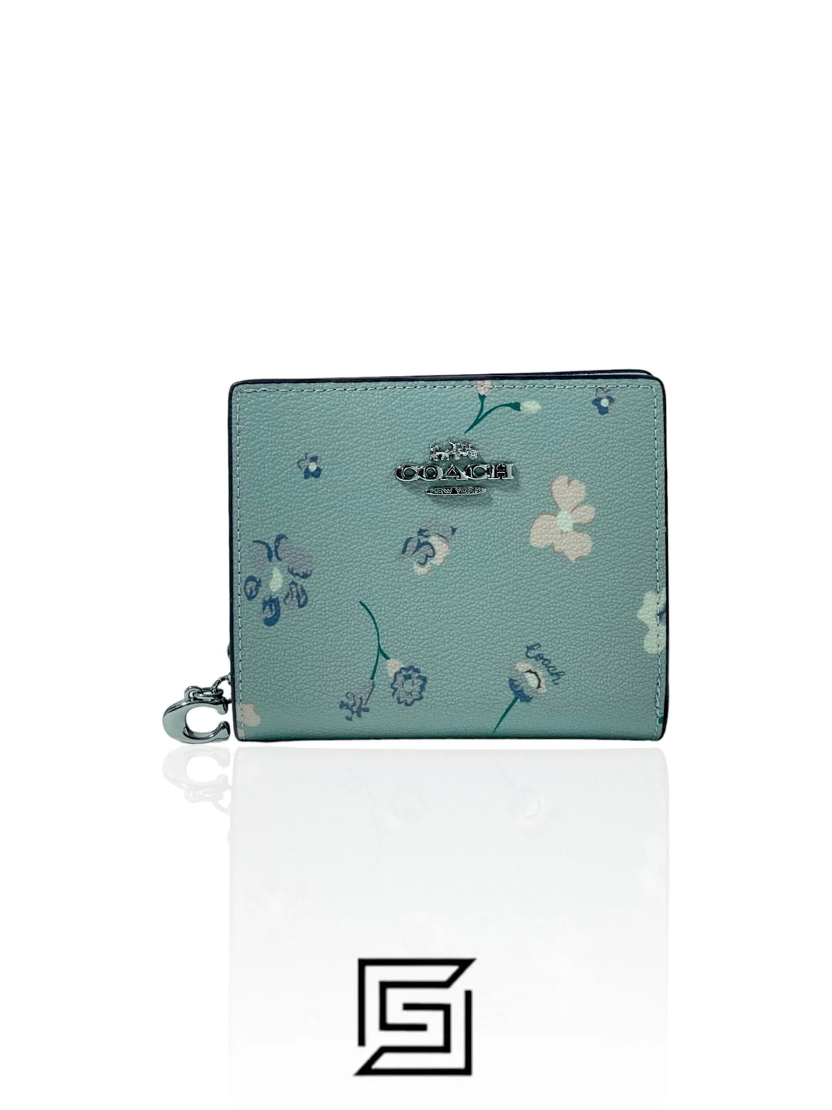 Coach Snap With Mystical Floral Print Sky Blue Style No. C8703