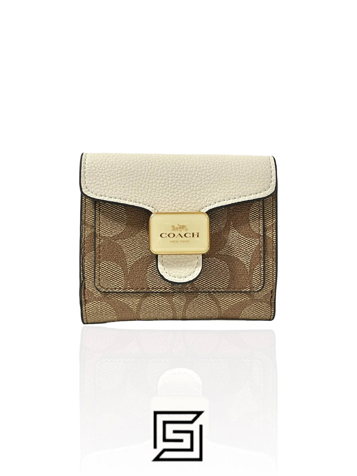 Coach wallets Pepper Wallet In Signature Canvas White Style No. C7805