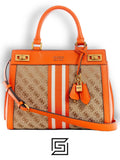 leather GUESS Katey Luxury Satchel JB787026 Orange