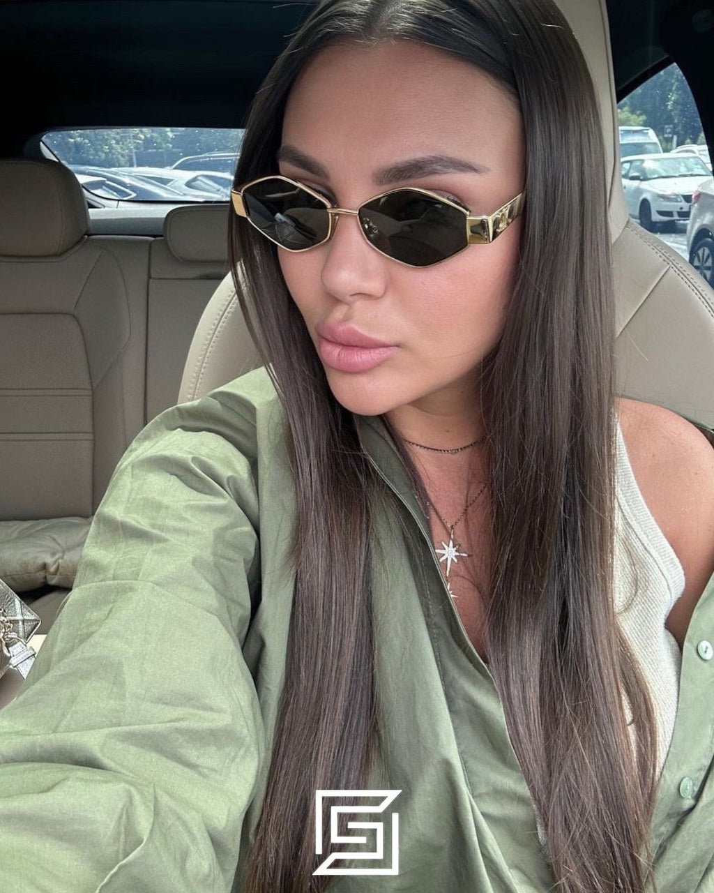 CELINE CL40254U Brown Lenses Rose Gold Frame
