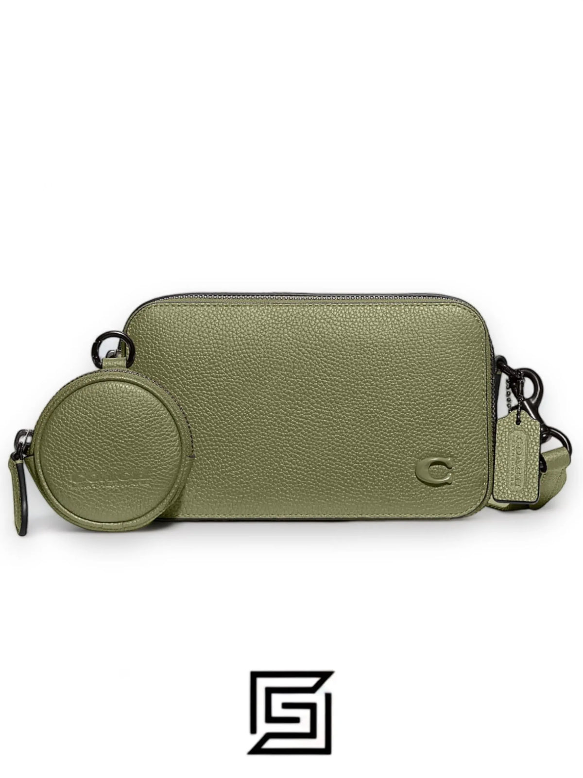Coach leather Charter Slim Crossbody Green CC070