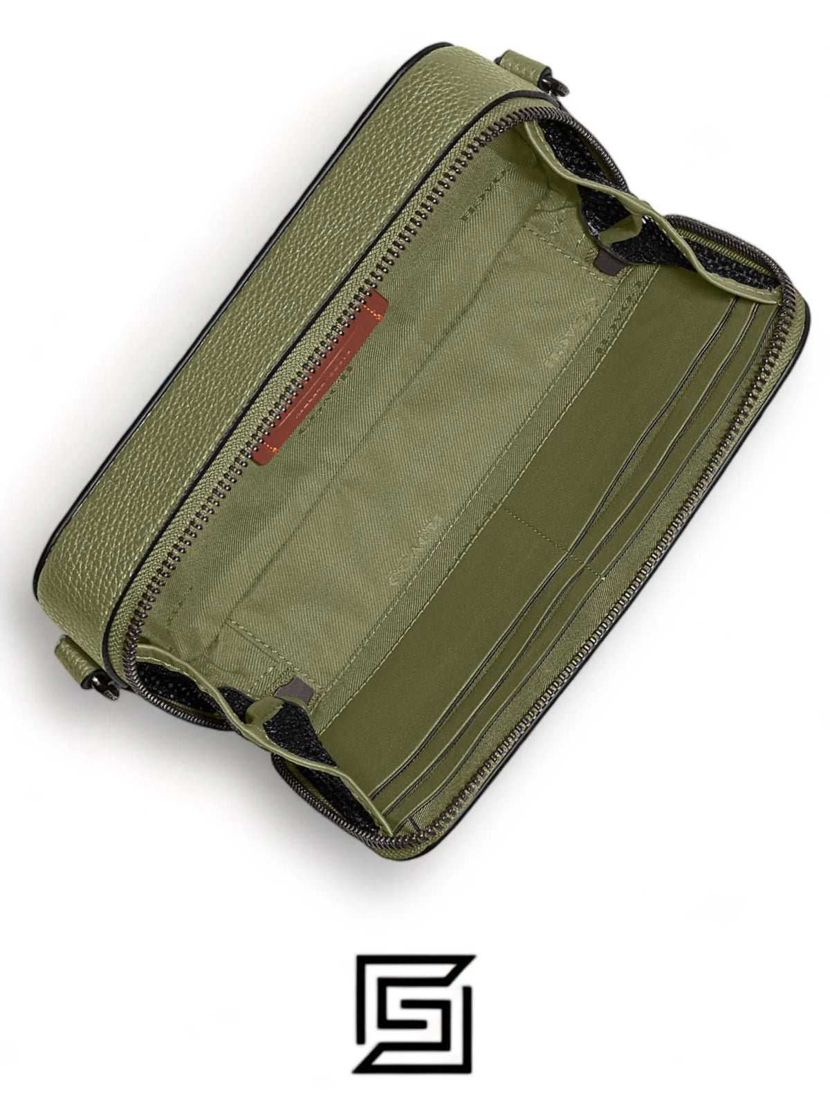 Coach leather Charter Slim Crossbody Green CC070