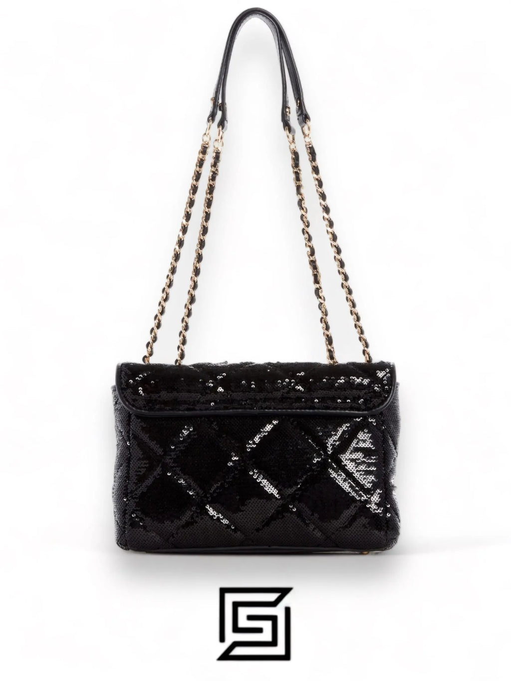 leather GUESS Solapa cruzada convertible Cessily IG767921 Black