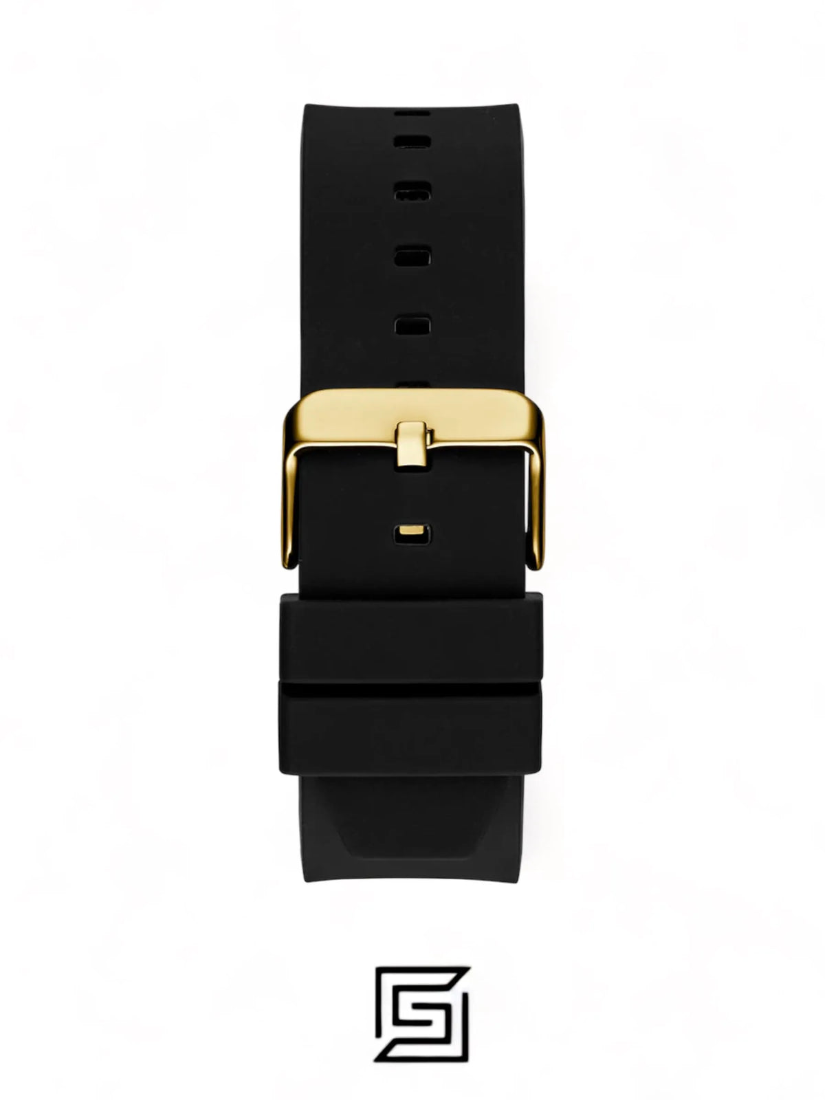 original-watches GUESS Mens Black Gold Tone Multi-function Watch GW0569G2