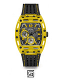 original-watches GUESS Mens Black Yellow Multi-function Watch GW0499G2