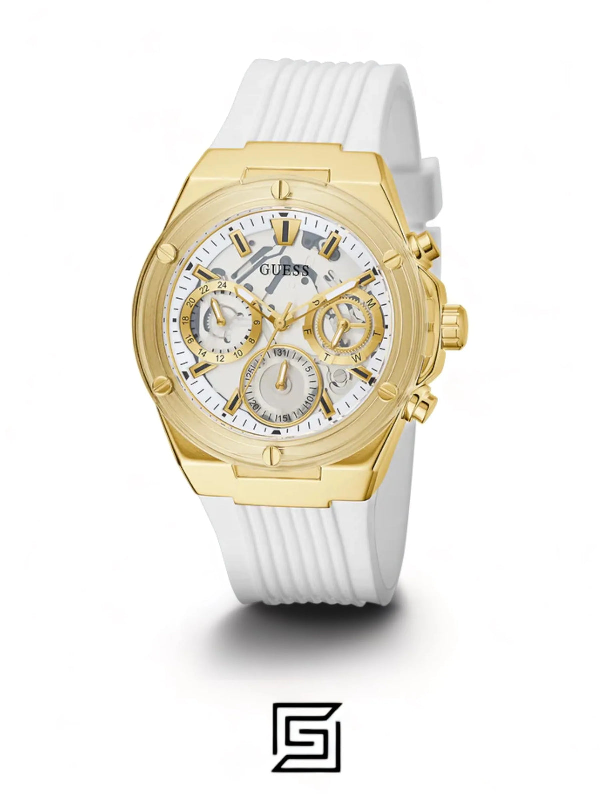 Guess original-watches ECO-FRIENDLY WHITE AND GOLD BIO-BASED WATCH GW0409L2