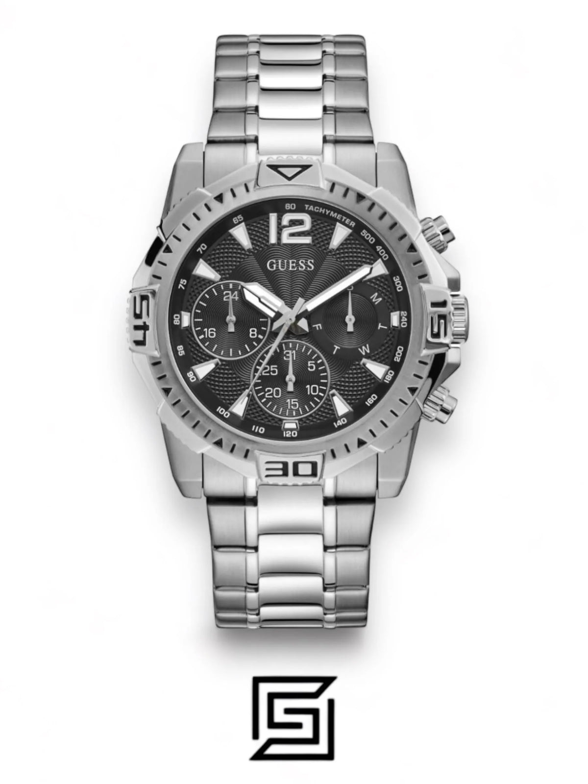 Guess original-watches COMMANDER SILVER TONE MEN'S WATCH GW0056G1