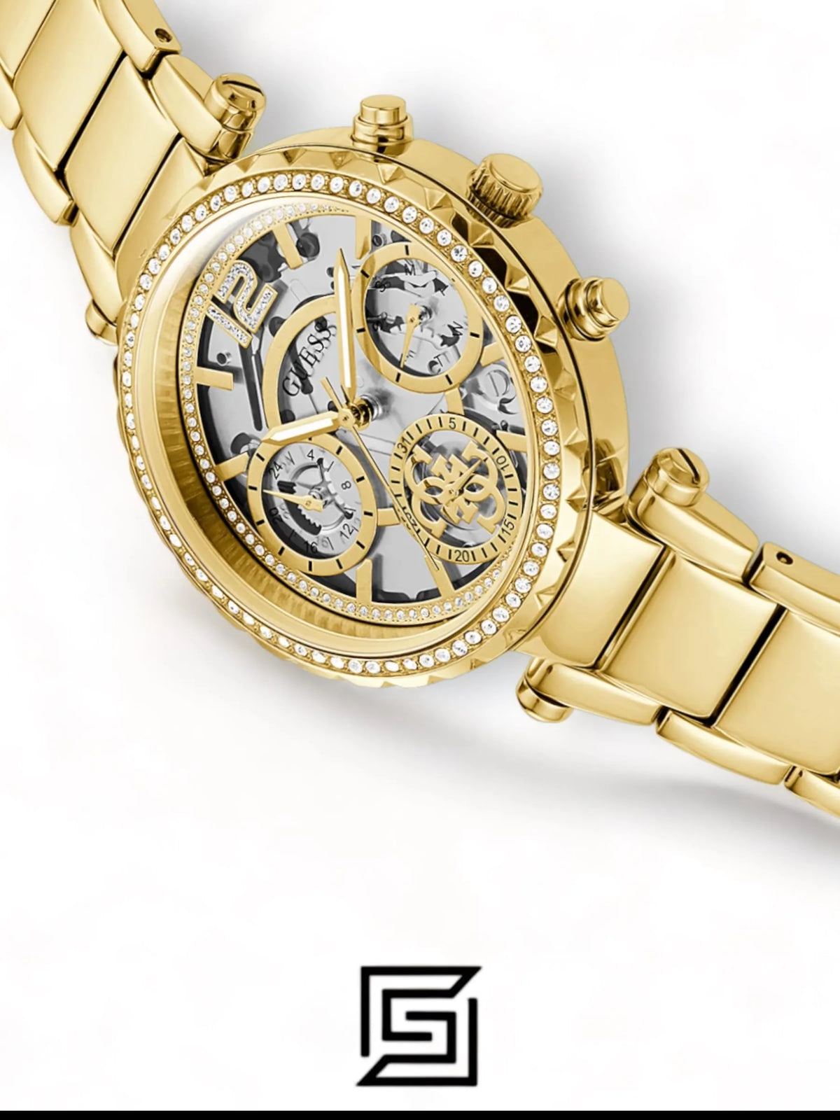 watches GUESS Gold Tone Multifunction Watch GW0403L2