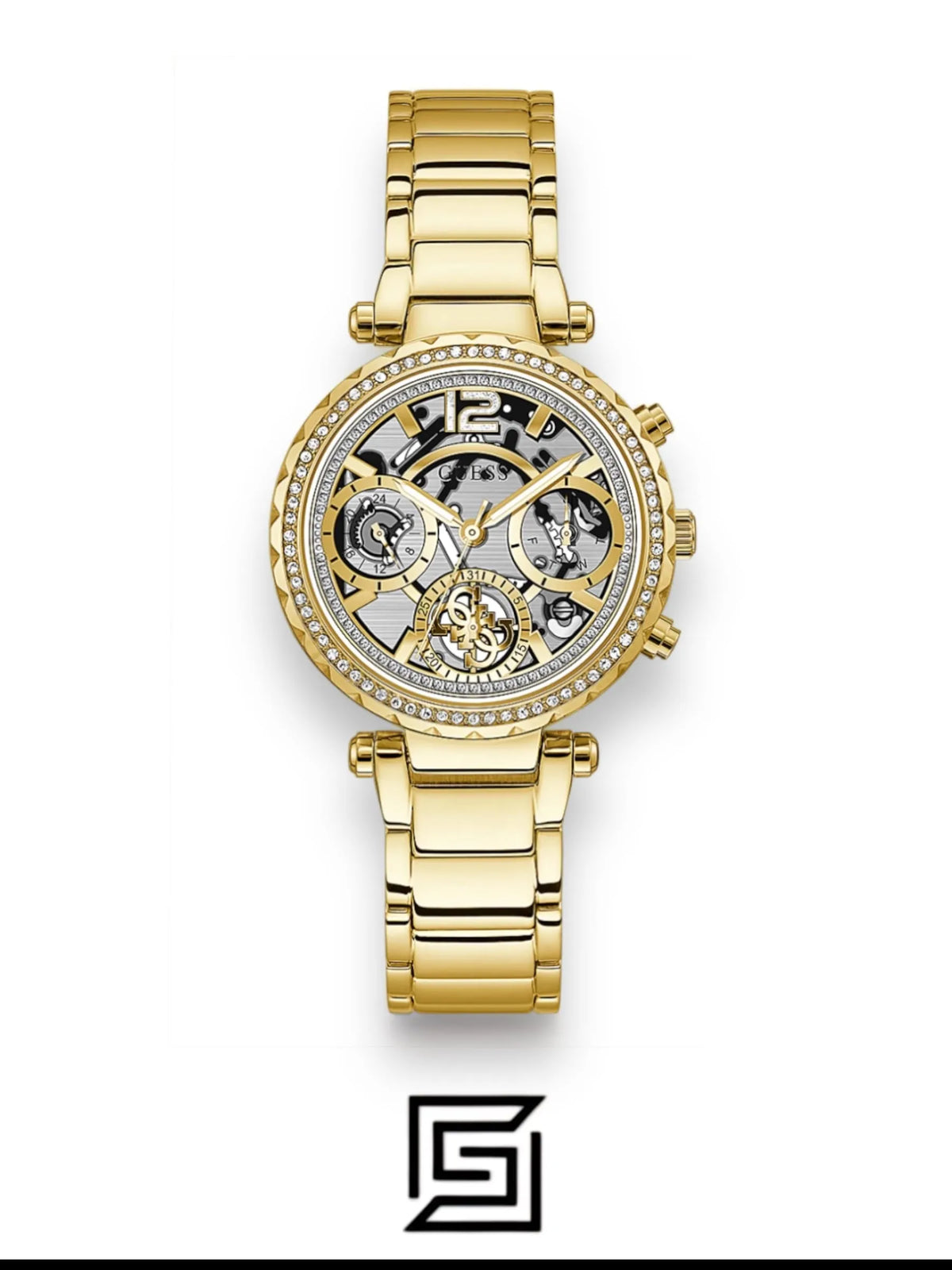 watches GUESS Gold Tone Multifunction Watch GW0403L2