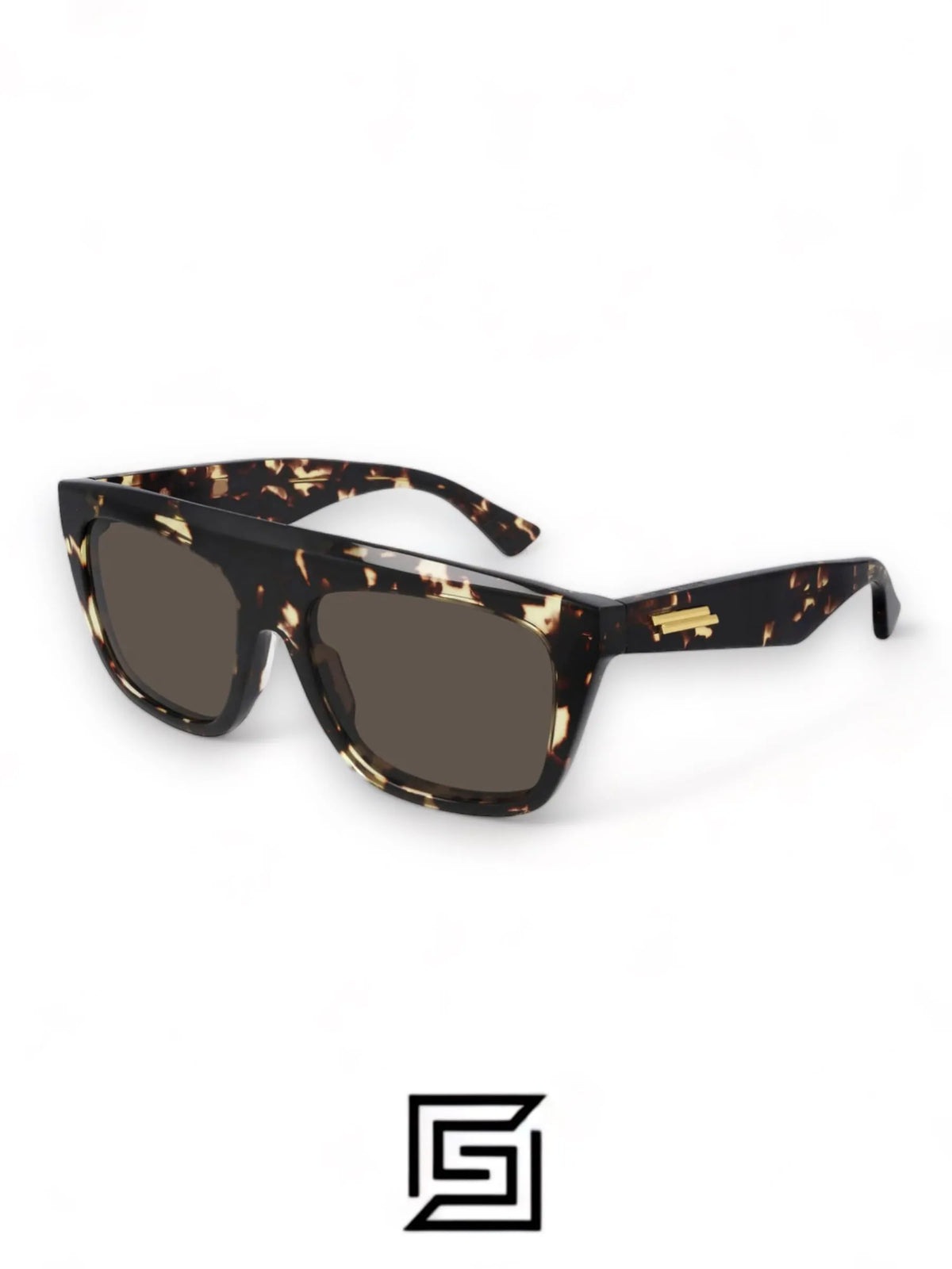 Bottega sunglasses BV1060S 002/TIGER BROWN - BROWN