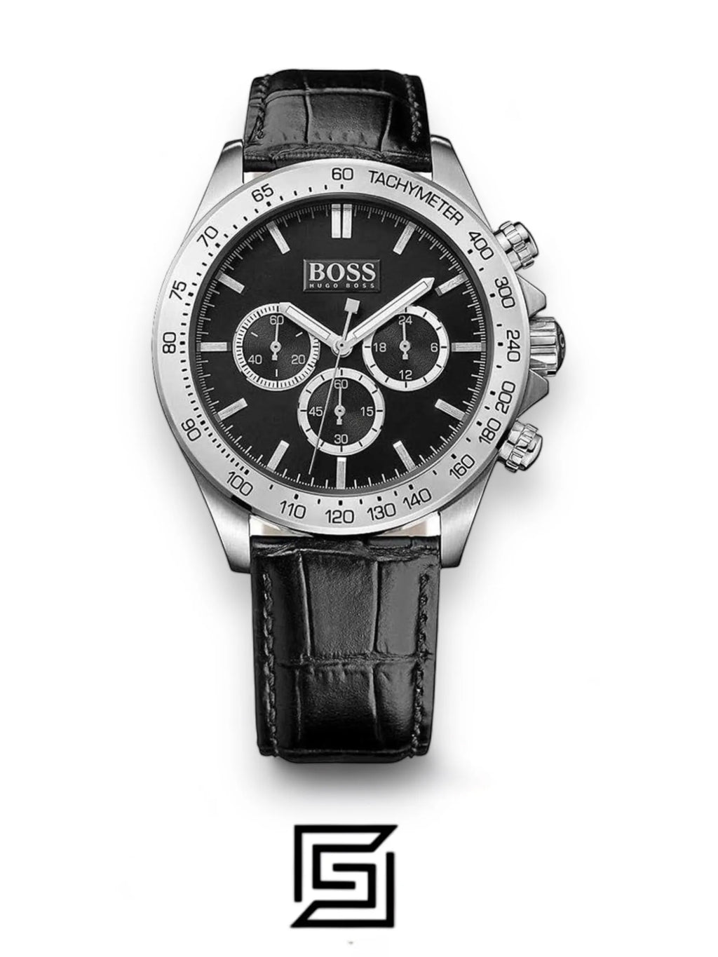 Hugo Boss Men’s Black Dial Leather Band Watch – 1513178