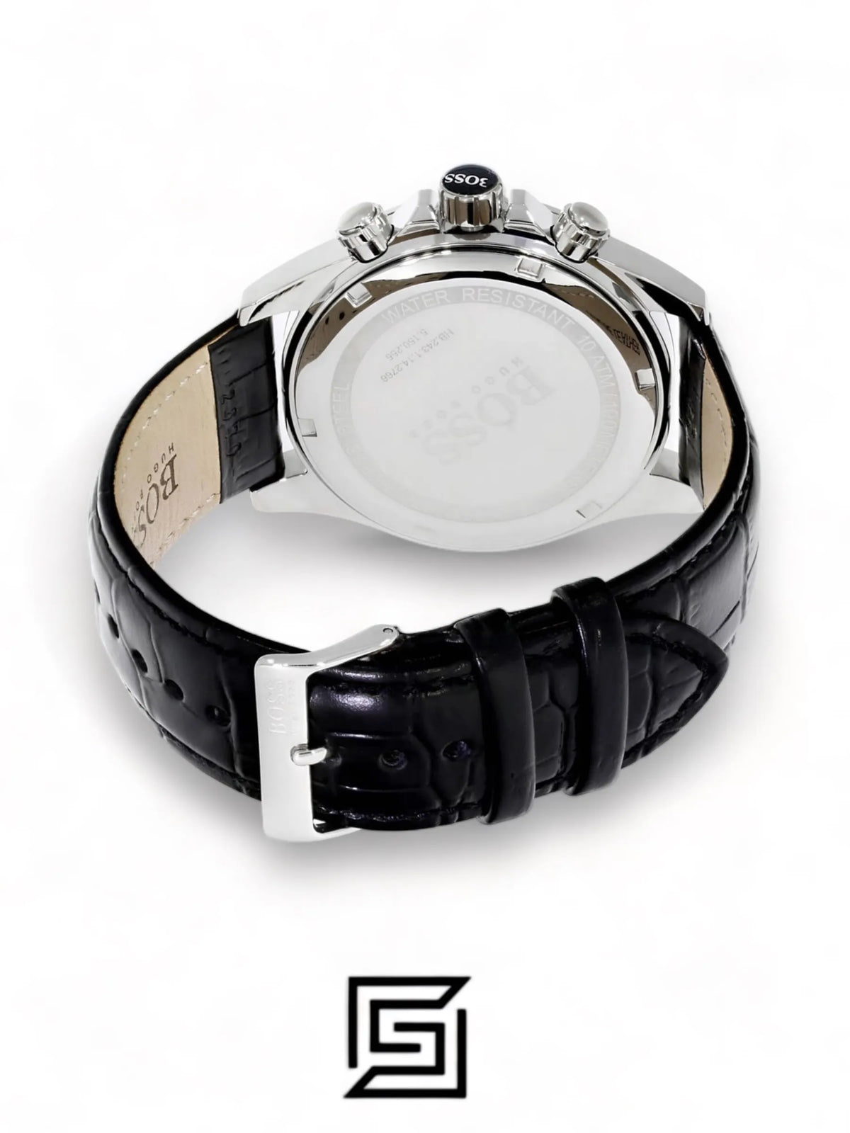 Hugo Boss Men’s Black Dial Leather Band Watch – 1513178