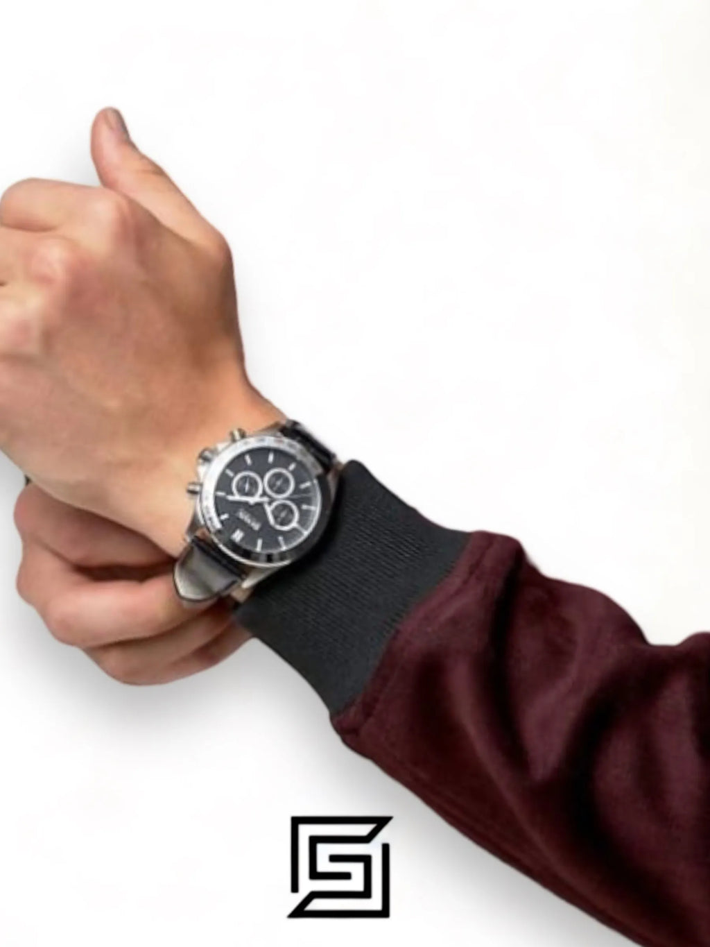 Hugo Boss Men’s Black Dial Leather Band Watch – 1513178