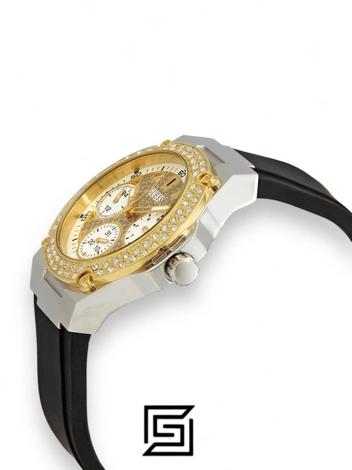watches Guess Womens Quartz Watch Analog Display And Silicone Strap - W1291L1