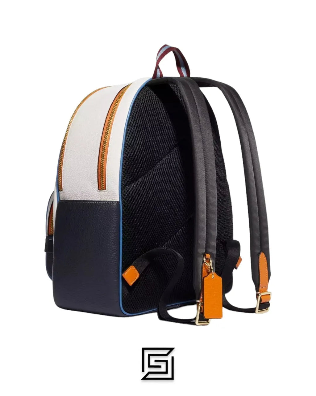leather Court Backpack With Signature Canvas Detail And Coach Stamp CE596 Z