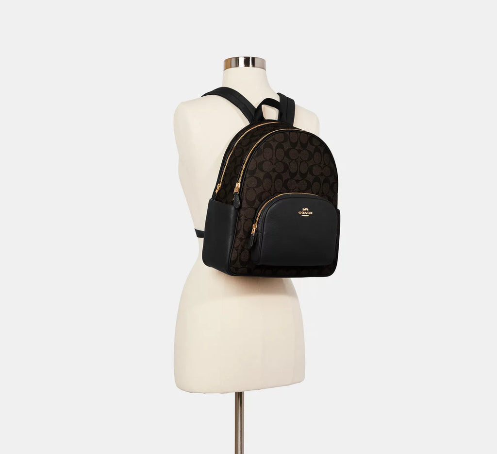Coach leather Court Backpack In Signature Canvas 5671