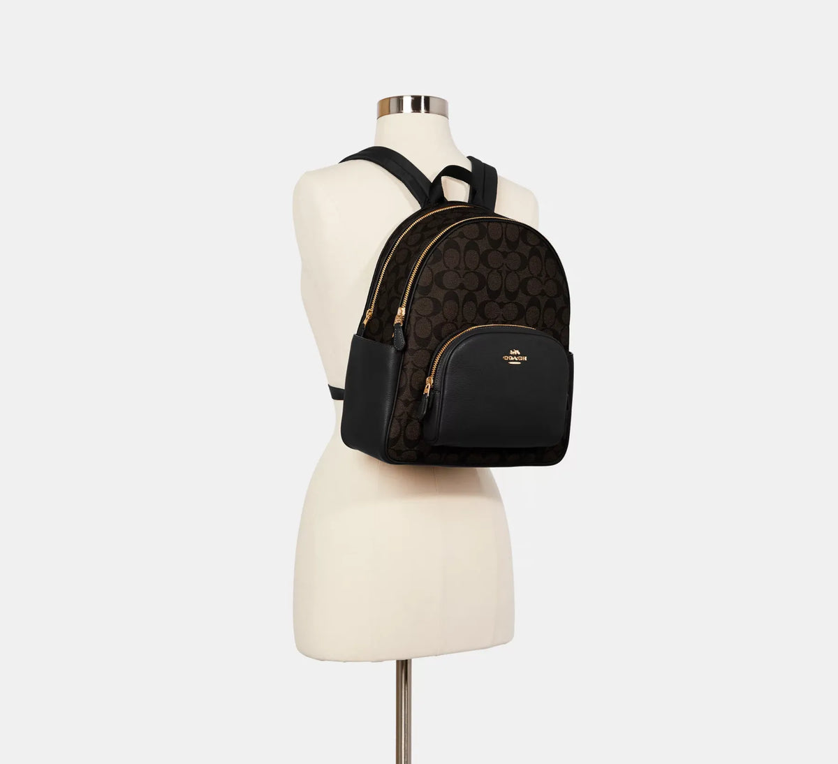 Coach leather Court Backpack In Signature Canvas 5671