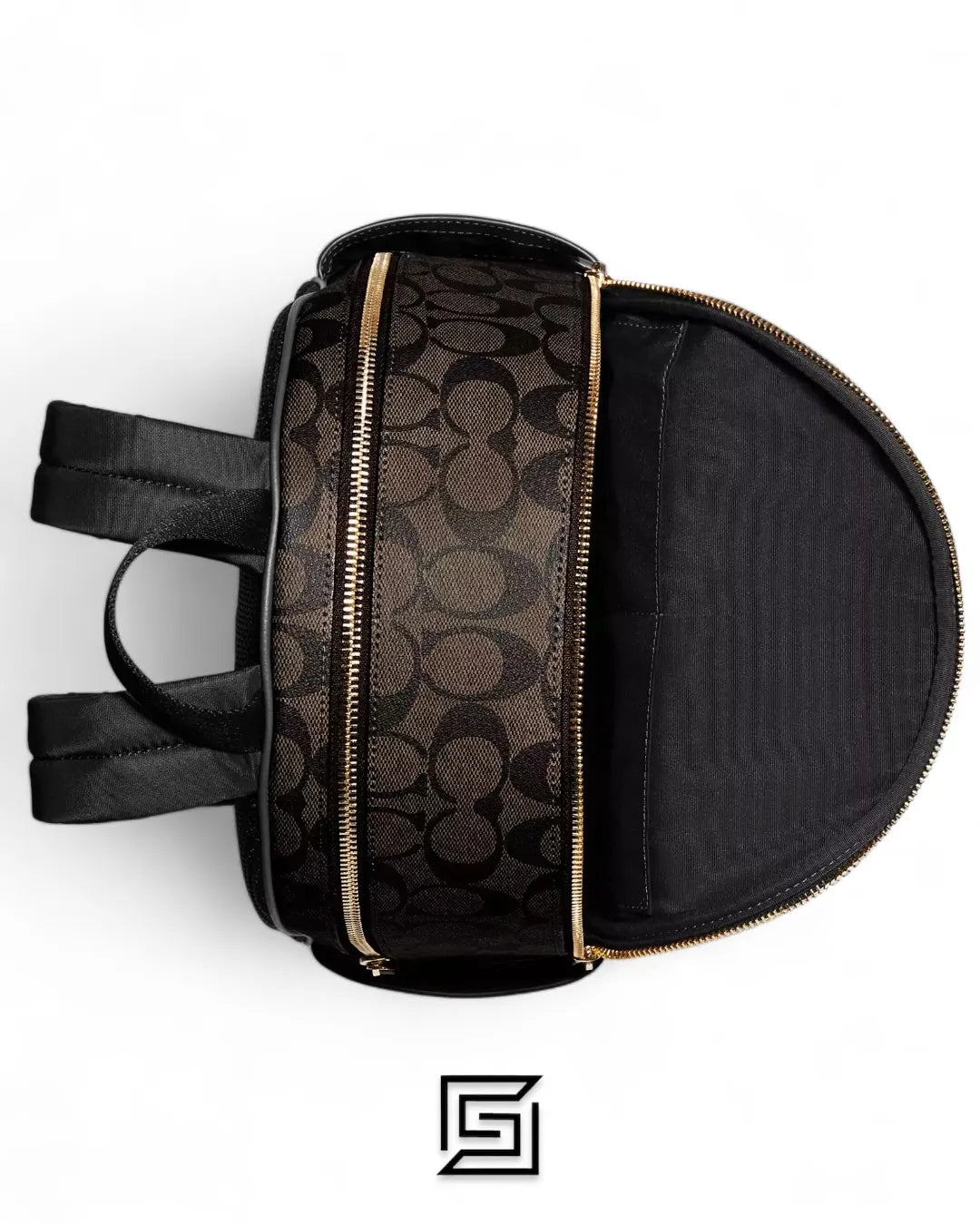 Coach leather Court Backpack In Signature Canvas 5671