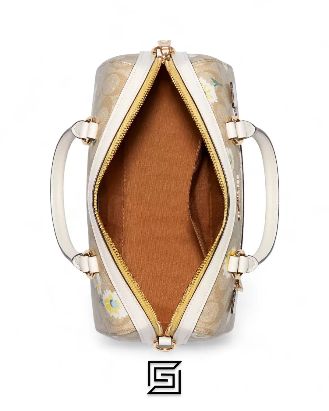 Coach leather Rowan Satchel In Signature Canvas With Daisy Print Style No. C2849