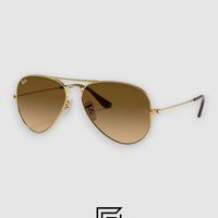 Ray Ban RB3025 AVIATOR LARGE 58 Sunglasses Unisex - GOLD_HONEY