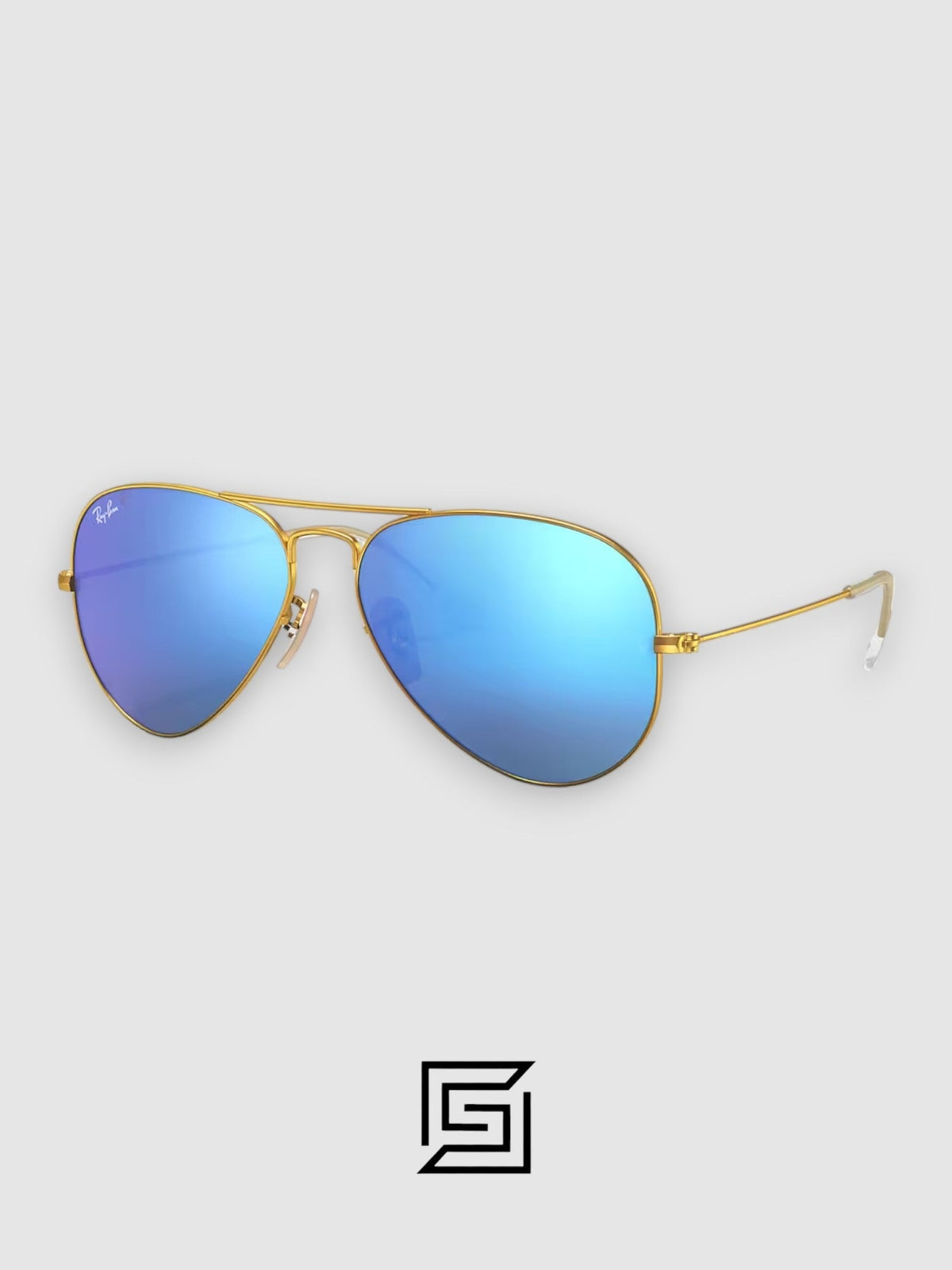 Ray Ban RB3025 AVIATOR LARGE 58 Sunglasses Unisex - GOLD-BLUE