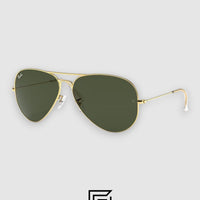 Ray Ban RB3025 AVIATOR LARGE 58 Sunglasses Unisex - Gold-G15